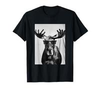 Lindo Alce con Gafas de Sol Cool Forest Animal Photo Booth Camiseta