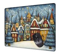 Lindo Alfombrilla Raton Gaming 340x280x3mm, Alfombrilla Escritorio Navidad Mouse Pad con Base Goma Antideslizante, con Bordes cosidos, Superficie Impermeable, para Oficina Portátil Tapete Rato H0-594