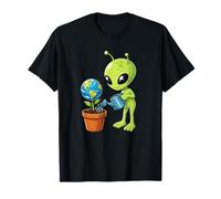 Lindo Alien Riego Tierra Planeta Salvar El Mund Camiseta