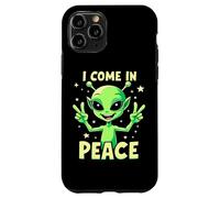Lindo Alien Vengo en Paz Diversión Ciencia Ficción Carcasa para iPhone 11 Pro