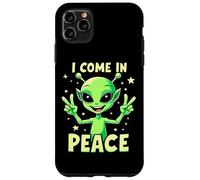 Lindo Alien Vengo en Paz Diversión Ciencia Ficción Carcasa para iPhone 11 Pro MAX