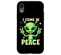 Lindo Alien Vengo en Paz Diversión Ciencia Ficción Carcasa para iPhone XR
