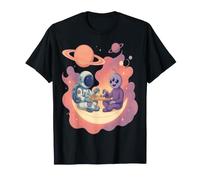 Lindo Alien Y Astronauta Jugando Ajedrez Camiseta