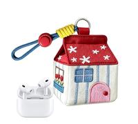 Lindo almacenamiento de tarjetas en forma de casa - Soporte de viaje compacto, mini de transporte portátil, organizador semántico profundo para accesorios pequeños, bandeja de material