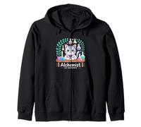 Lindo alquimista Gato Ciencia Acogedor Escritorio Kawaii Laboratorio Animal Sudadera con Capucha