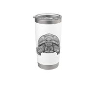 Lindo amante de la tortuga lenta vida silvestre naturaleza arte Vaso térmico de acero inoxidable de doble pared