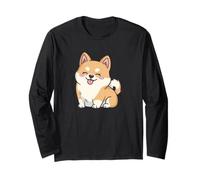 Lindo amante de los animales del perro Shiba Manga Larga