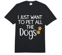Lindo Amante de los Perros, Solo Quiero acariciar a Todos los Perros Comfort Colors Adult Heavyweight T-Shirt