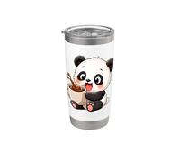 Lindo Amante Del Café Panda De Vaso térmico de acero inoxidable de doble pared