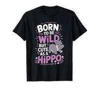 Lindo Amante del hipopótamo Adorable bebé Animales Animales Salvajes Arte Regalo Camiseta
