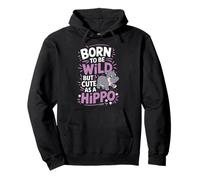Lindo Amante del hipopótamo Adorable bebé Animales Animales Salvajes Arte Regalo Sudadera con Capucha