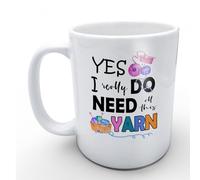 Lindo Amante Del Tejido Y El Crochet Sí, Realmente Necesito Todo Este Hilo Tazas Porcelana Taza De Café Con Asa Taza Para Bebidas Café Cacao 330Ml