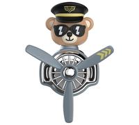Lindo ambientador de aire del automóvil, ambientadores de aire automotriz de oso de dibujos animados con clip de silicona cruzada, difusor de fragancia reutilizable para los olores de eliminación del