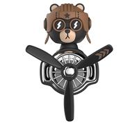 Lindo ambientador de aire del automóvil, ambientadores de aire automotriz de oso de dibujos animados con clip de silicona cruzada, difusor de fragancia reutilizable para los olores de eliminación del