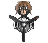 Lindo ambientador de aire del automóvil, ambientadores de aire automotriz de oso de dibujos animados con clip de silicona cruzada, difusor de fragancia reutilizable para los olores de eliminación del