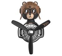 Lindo ambientador de aire del automóvil, ambientes de aire automotriz de caricatura con clip de silicona cruzada, difusor de fragancia reutilizable para los olores de eliminación del automóvil, negro