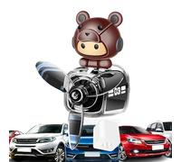 Lindo ambientador de aire del automóvil, clips de ventilación del ambiente de aire del automóvil,Difusor de fragancia piloto de oso giratorio | Herramienta decorativa interior de diseño de tapones de