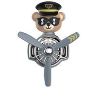 Lindo ambientador de aire para el automóvil, el lindo ambientador de aire del automóvil, los ambientadores automotrices de oso de dibujos animados con silicona cruzada para eliminar los olores, gris