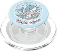 Lindo Amigo del océano Divertido Abanico Ballena Amante de los Animales mar PopSockets PopGrip para MagSafe