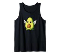 Lindo ángel de aguacate de dibujos animados con alas Camiseta sin Mangas