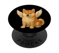 Lindo ángel de dibujos animados Shiba Inu perro PopSockets PopGrip Adhesivo