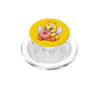 Lindo ángel de Pato con alas y un halo sosteniendo Dona PopSockets PopGrip para MagSafe