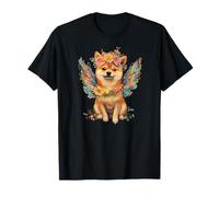 Lindo ángel de perro Shiba con alas Camiseta