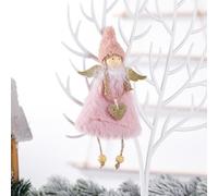 Lindo ángel del amor colgante de felpa para árbol de Navidad blanco (ángel