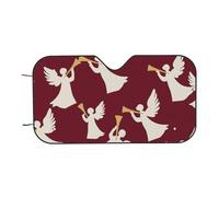 Lindo Ángel Y Cuerno Automóvil Parasol para Parabrisas Delantero Parasol Ventana Delantera Sol Ventosa Automóvil Cubiertas De Parabrisas para SUV Coche Camion 76x140cm