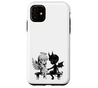 Lindo Ángel y Diablo Enamorado Anime Fantasía Duo Carcasa para iPhone 11