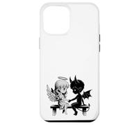 Lindo Ángel y Diablo Enamorado Anime Fantasía Duo Carcasa para iPhone 12 Pro MAX