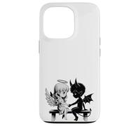 Lindo Ángel y Diablo Enamorado Anime Fantasía Duo Carcasa para iPhone 13 Pro