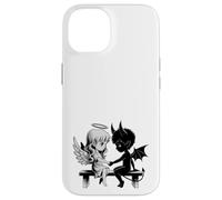 Lindo Ángel y Diablo Enamorado Anime Fantasía Duo Carcasa para iPhone 14