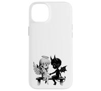 Lindo Ángel y Diablo Enamorado Anime Fantasía Duo Carcasa para iPhone 14 Plus