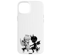 Lindo Ángel y Diablo Enamorado Anime Fantasía Duo Carcasa para iPhone 15 Plus