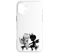 Lindo Ángel y Diablo Enamorado Anime Fantasía Duo Carcasa para iPhone 16 Plus