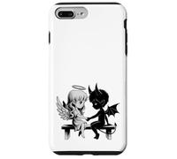 Lindo Ángel y Diablo Enamorado Anime Fantasía Duo Carcasa para iPhone 7 Plus/8 Plus