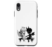 Lindo Ángel y Diablo Enamorado Anime Fantasía Duo Carcasa para iPhone XR