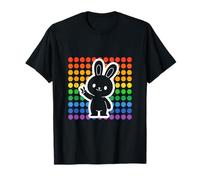 Lindo Animal con diseño de arcoíris con Forma de Conejito de la Paz, diseño Camiseta