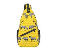 Lindo Animal de patrón de Cebra Sling Bag Senderismo Mochila de Hombro Crossbody Mochila de Viaje Paquete de Pecho para Hombres y Mujeres