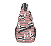 Lindo Animal de patrón de Cebra Sling Bag Senderismo Mochila de Hombro Crossbody Mochila de Viaje Paquete de Pecho para Hombres y Mujeres