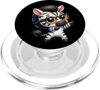 Lindo Animal Divertido de Dibujos Animados de Cebra Dabbing con Gafas PopSockets PopGrip para MagSafe