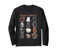 Lindo Animal Kawaii de Osos del Mundo Manga Larga