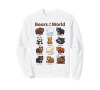 Lindo Animal Kawaii de Osos del Mundo Sudadera