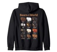 Lindo Animal Kawaii de Osos del Mundo Sudadera con Capucha