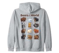 Lindo Animal Kawaii de Osos del Mundo Sudadera con Capucha