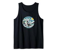 Lindo animal marino del océano - Van Gogh estilo noche estrellada Camiseta sin Mangas
