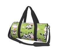 Lindo Animal Vaca Verde, Bolsa de Viaje de Gran Capacidad, Bolso Redondo, Bolsa de Viaje Deportiva, Bolsa de Mano, Bolsa de Fitness