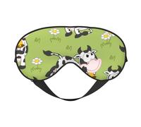 Lindo Animal Vaca Verde, Cubreojos completos Antifaz bloqueador de luz Antifaz para dormir Antifaz suave con los ojos vendados Noche