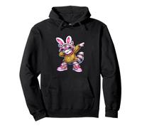 Lindo Anime Dabbing Bunny Mapache Feliz Pascua Chica Niño Divertido Sudadera con Capucha